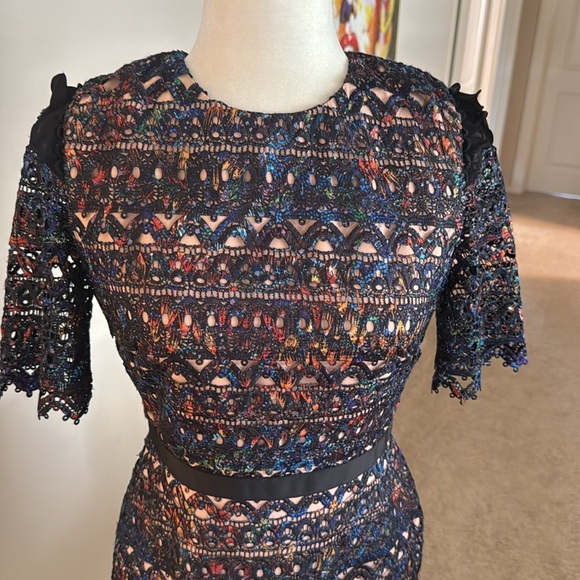 SALONI Juno Butterfly LacePrinted Mini Dress - Picture 8 of 16